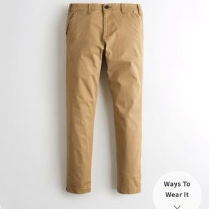 NWT Hollister Epic Flex Skinny Chino Pants — Dark Khaki 30W/30L